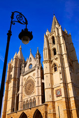 Fototapeta premium Cathedral of Leon in Castilla at Spain