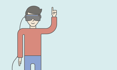 Virtual relaity headset.