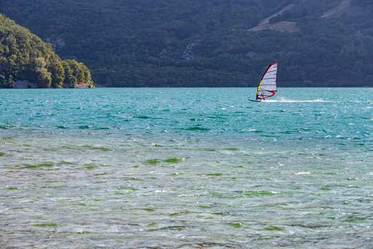 Windsurfer on the lake