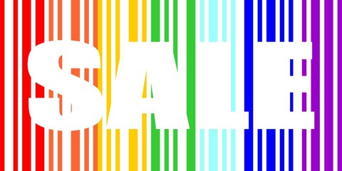 The bar code ecology vector background with text SALE