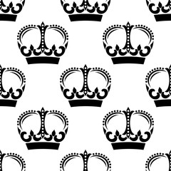Vintage crowns pattern in victorian style