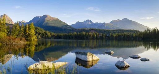 Hochauflösendes Panorama des Sees in Strbske Pleso © Mike Mareen