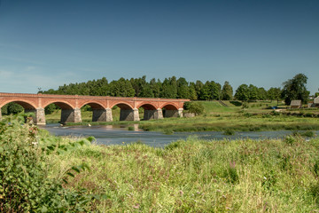 The bridge over the river in Latvia