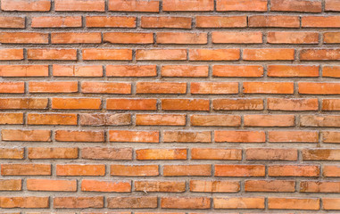 Old orange brick wall texture background