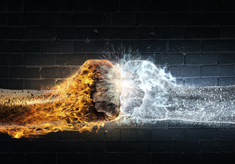 Agressive opposition. Concept image