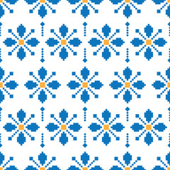 Simple flower pixel pattern