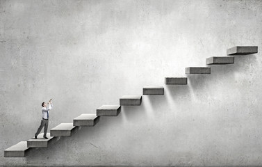 Businessman play pipe