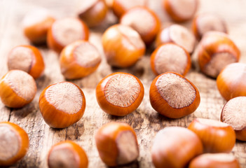 fresh hazelnuts