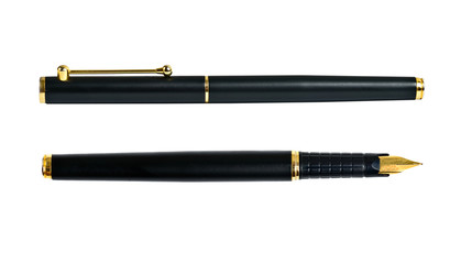 golden ink fountain pen
