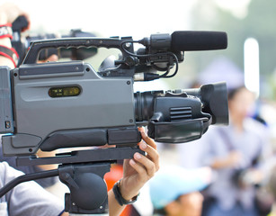 Close up of cameraman.