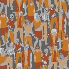 Zombie seamless pattern