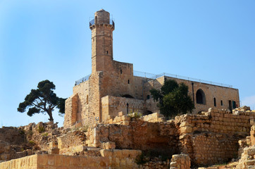 tomb of Propet Samuel with minaret
