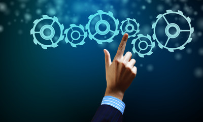 Gears mechanism. Concept image