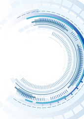 Abstract Technology Circles Background - Illustration, Vector