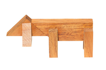 Dog wood toy  for kids.