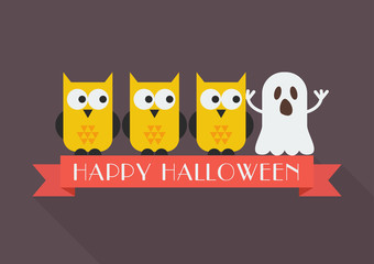 Group of Owls looking at Ghost