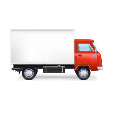 Commercial delivery cargo truck