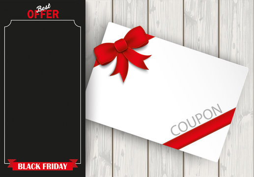 Side Oblong Banner Black Friday Wood Coupon