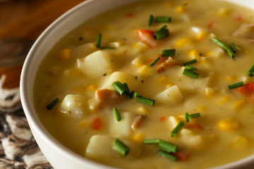 Hot Homemade Corn Chowder