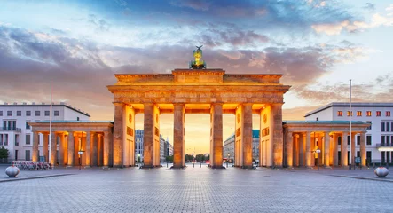 Wall murals Berlin Berlin - Brandenburg Gate at night