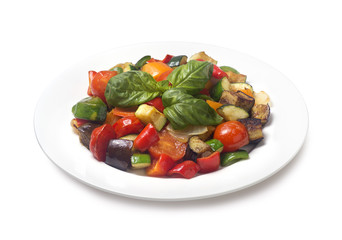 Ratatouille on a white background