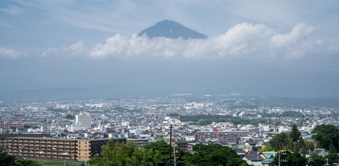 Mt.Fuji over Fujinomiya, Shizuoka, Japan