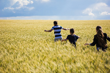 children playing in a field