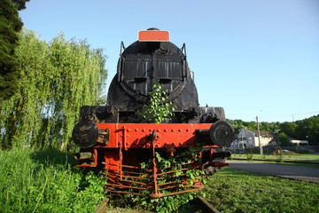 Abandoned steam locomotive