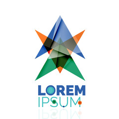 Logo, abstract geometric business icon