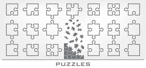 Jigsaw puzzle icons