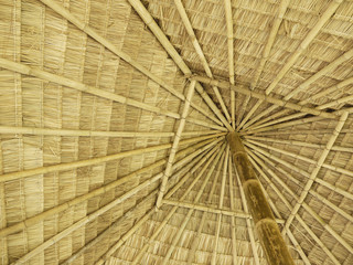 Texture of hay stack roof in Thailand