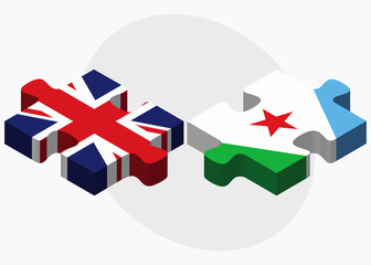 United Kingdom and Djibouti Flags
