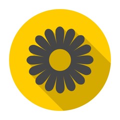 Flower icon with long shadow