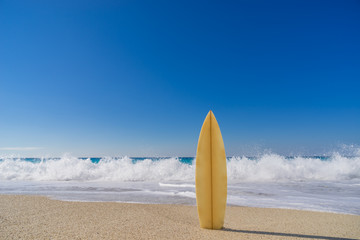 Surfboards awaiting fun in the sun