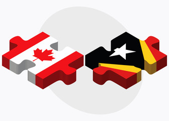 Canada and East Timor Flags