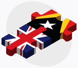 United Kingdom and East Timor Flags