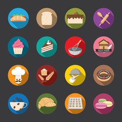 Bakery Icons, color. vector