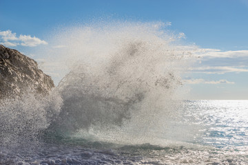 Kathisma Beach, Lefkada Island in Ionian Sea