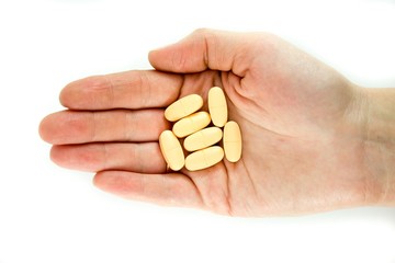 Pills in hands