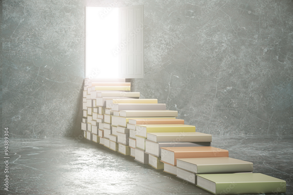 Poster steps from books into the open door
