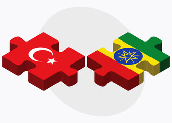 Turkey and Ethiopia Flags