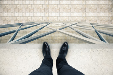 Man standing on the edge of the roof © Who is Danny