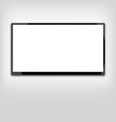 LCD or LED tv screen hanging on the wall