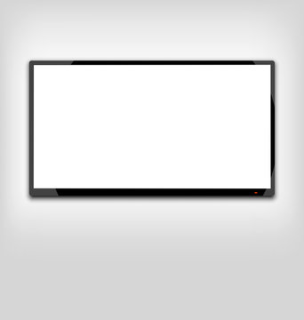 LCD or LED tv screen hanging on the wall