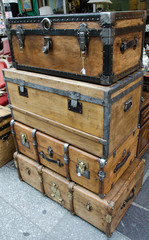 Big and large old wood cases