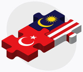 Turkey and Malaysia Flags