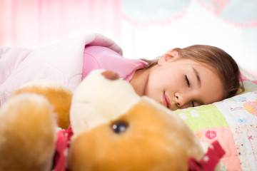 Adorable little girl sleep