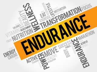 ENDURANCE word cloud, fitness, sport, health concept