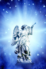 Angel with divine light