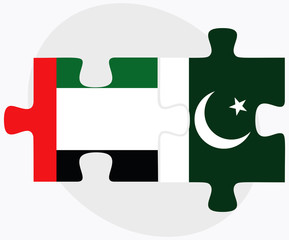 United Arab Emirates and Pakistan Flags